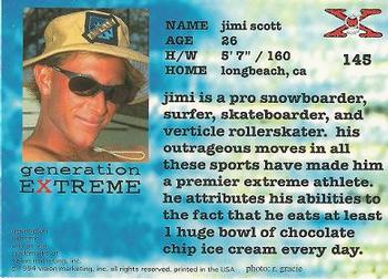 1994 Vision Generation Extreme #145 Jimi Scott Back